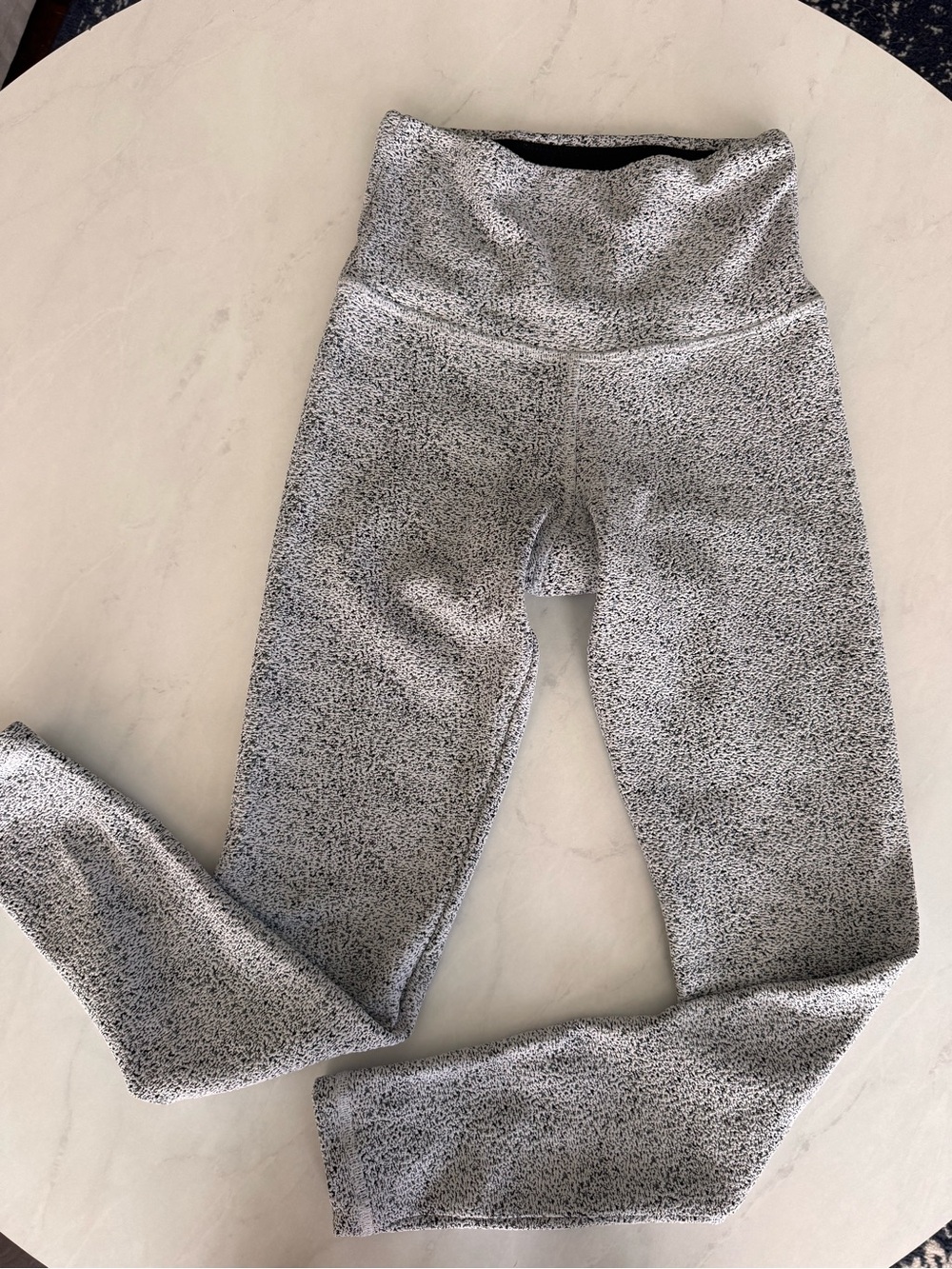 Strut This Women's Ankle Leggings Gray Flecked One Size Yoga Stretch Waist